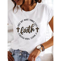 European And American Women's Clothing Casual Daily Short Sleeve Casual Cotton T-shirt