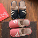 Men's And Women's Home Warmth Non-slip PU Surface Waterproof And Anti-fouling Cotton Slippers