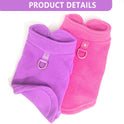 2 Pack Dog Sweater With Leash Ring, Warm Pet Sweater Thick Clothes Coat Fleece Dog Sweaters For Small Dogs Girl Boy Pullover Dog Jacket For Fall Winter