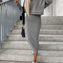 Vest Dress V-neck Hooded Hoodie Short Top Suit