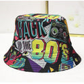 Versatile Geometric Graffiti Retro Fisherman Hat