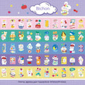 Stickers Hand Account Painting Heart Stickers Notebook Special Screen Protector Japanese Paper Cartoon Characters