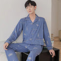 Spring And Autumn Loose Men's Pajamas Suit