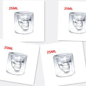 Skull Skull Double Transparent Glass