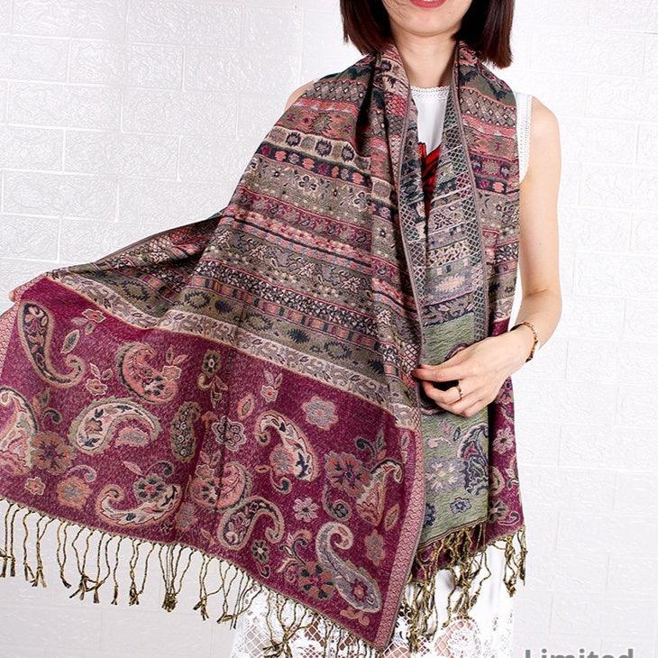 New Cashew Jacquard Air Conditioning Sunscreen Travel Shawl For Women