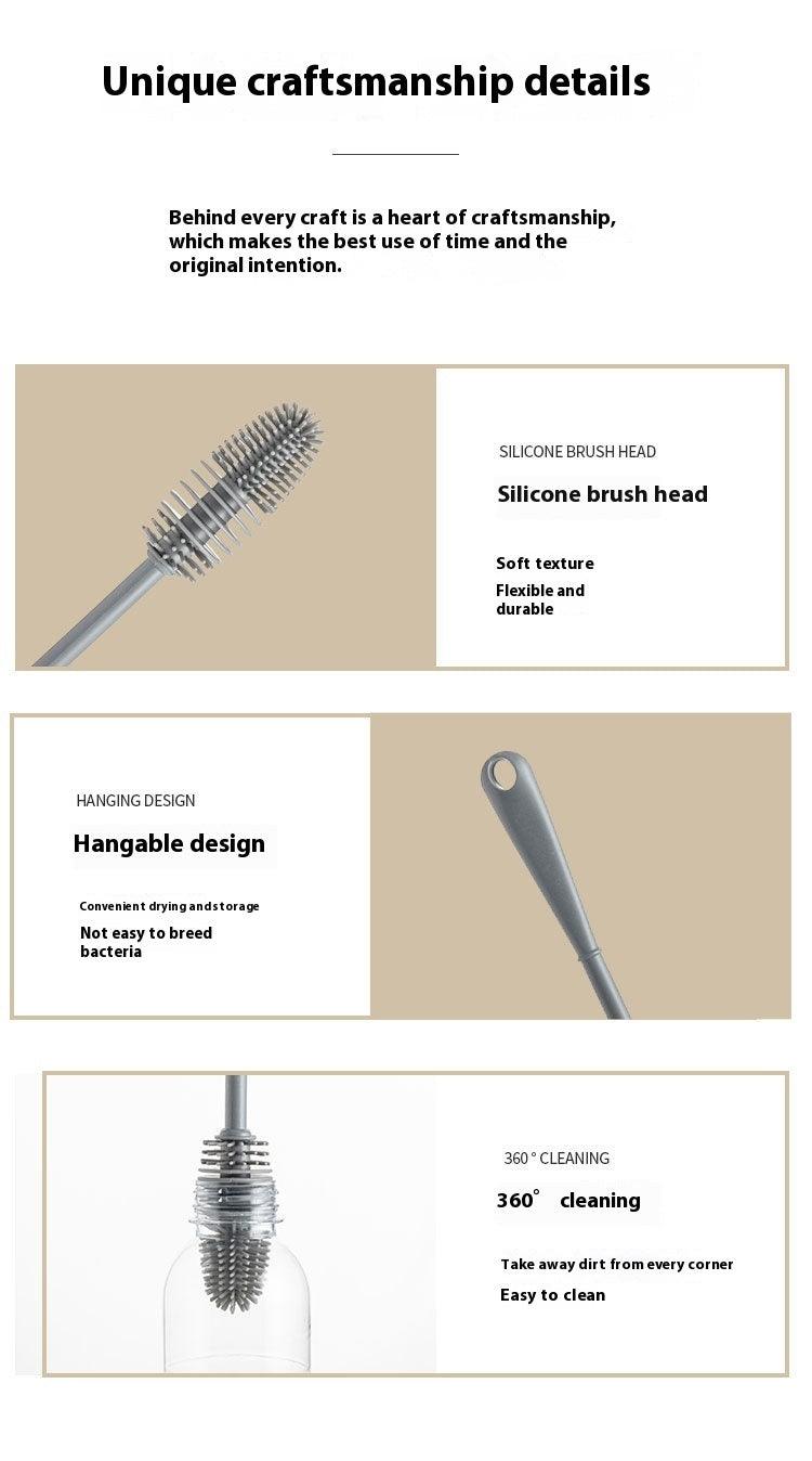 Home Ladle Silicone Cup Brush Cup Cleaning Brush No Dead Angle Gap Plastic Brush Feeding Bottle Glass