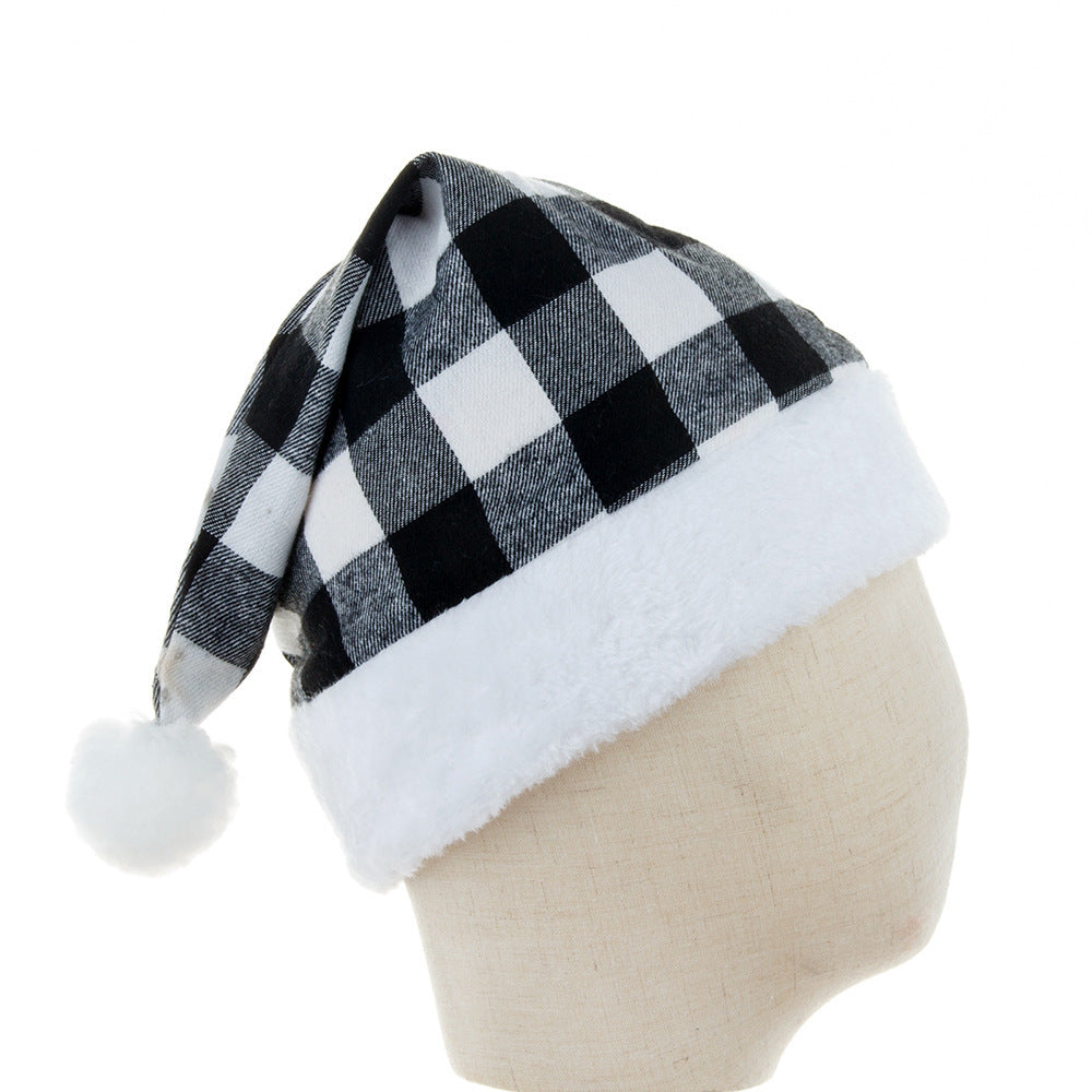 New Christmas Party Festive Hat Red Black And White Checkered
