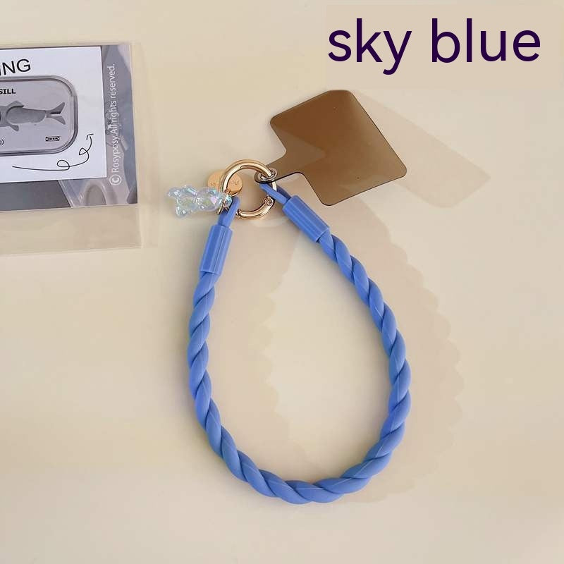 Phone Case Lanyard Suitable For Silicone Split Lanyard Keychain Short Rope Mobile Phone Pendant Gasket