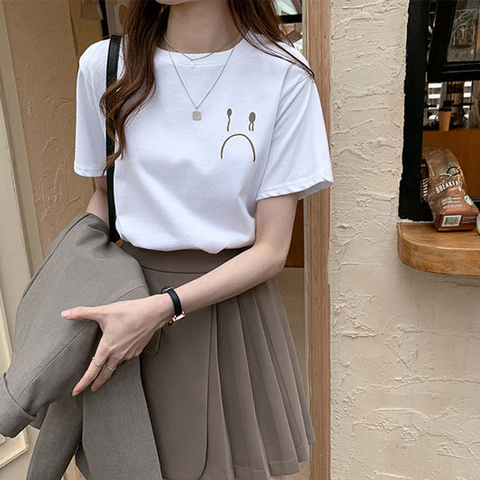 Loose Half Sleeve T-shirt Bottoming Shirt