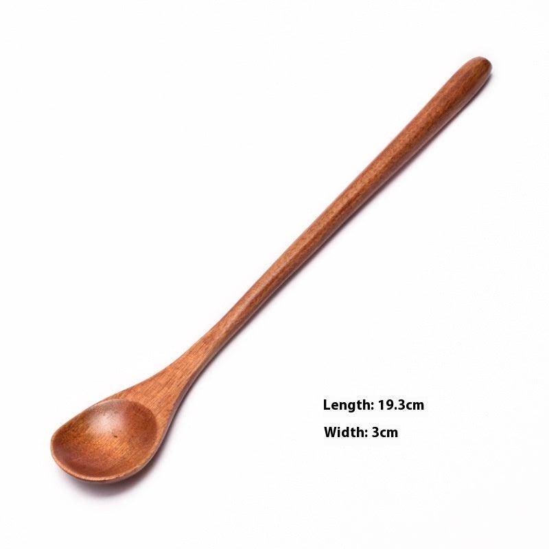 Wooden Tableware Small Wood Spoon 23cm Long Handle Bee Spoon Coffee Muddler